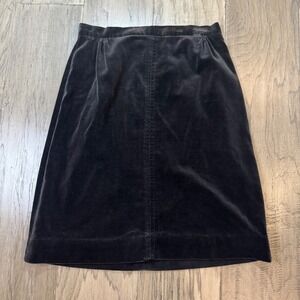Vintage Diane Rich California Black Velvet A-Line Midi Skirt Women's Size Medium